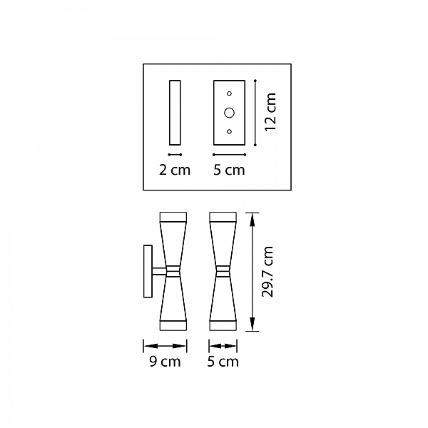 Настенный светильник Lightstar Punto 807622