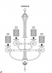 Люстра многоярусная Fort L50309.46 L'Arte Luce