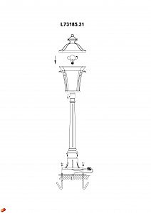 Столб фонарный уличный L'Arte Luce Taurus L73185.31