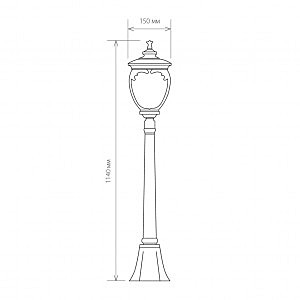 Столб фонарный уличный Elektrostandard Andromeda Andromeda F (GLYF-8024F) черное золото