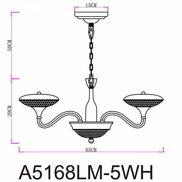 Подвесная светодиодная люстра Bern Arte Lamp A5168LM-5WH