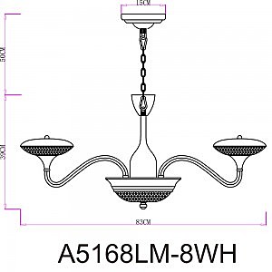 Подвесная светодиодная люстра Bern Arte Lamp A5168LM-8WH