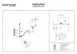 Настенное бра Maytoni Martina MOD034WL-01CH