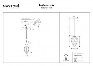 Светильник подвесной Maytoni Globo P052PL-01GR