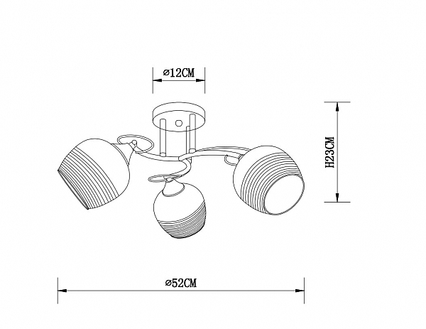 Потолочная люстра Arte Lamp Atria A4121PL-3WH