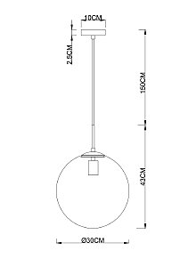 Светильник подвесной Arte Lamp Volare A1562SP-1PB