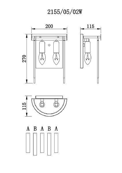 Настенное бра Stilfort Frostyle 2155/05/02W