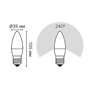 Светодиодная лампа Gauss Black Свеча 103102307