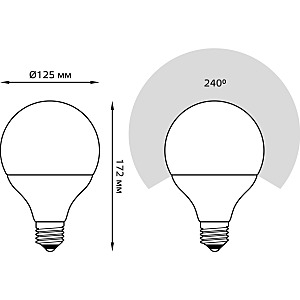 Светодиодная лампа Gauss Black G95/G125 105102322