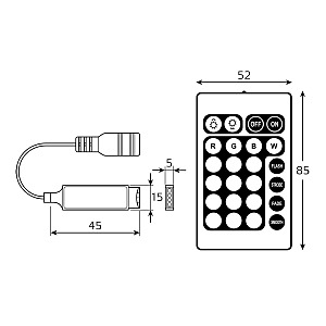 Контроллер к светодиодной ленте Gauss Контроллер Basic BT610