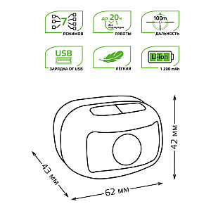 Фонарик Gauss Фонарь налобный GF402