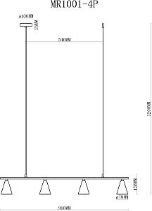Светильник подвесной MyFar Milla MR1001-4P