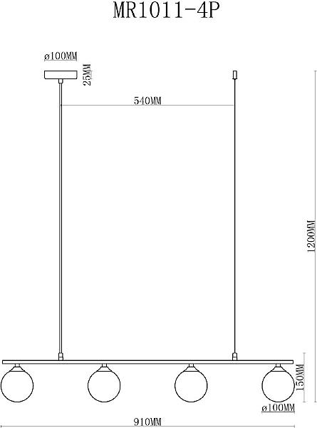 Светильник подвесной MyFar Stacy MR1011-4P