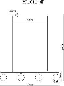 Светильник подвесной MyFar Stacy MR1011-4P