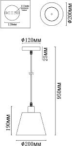 Светильник подвесной MyFar Tina MR1340-1P