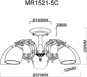 Потолочная люстра MyFar Biene MR1521-5C