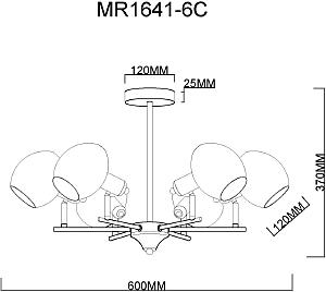 Потолочная люстра MyFar Diana MR1641-6C