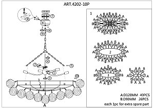 Подвесная люстра Favourite Multibulla 4202-10P