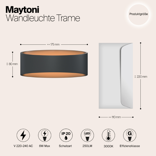 Настенное бра Maytoni Trame C806WL-L5B