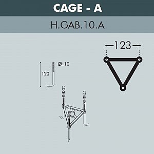 Уличный наземный светильник Fumagalli Saba K22.163.S10.AYF1R