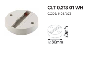 Основание монтажа трековых однофазных светильников Crystal Lux Clt 0.11 CLT 0.213 01 WH