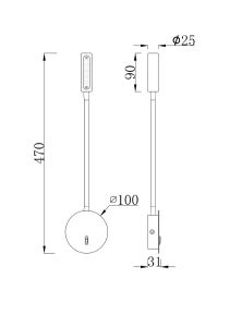 Настенное светодиодное бра Maytoni Stem C035WL-L3W3K