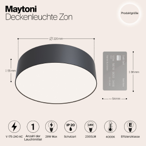 Потолочный светодиодный светильник Maytoni Zon C032CL-L32B4K