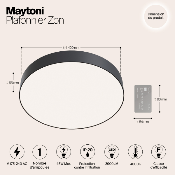 Потолочный светодиодный светильник Maytoni Zon C032CL-L48B4K