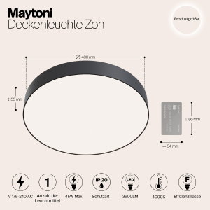 Потолочный светодиодный светильник Maytoni Zon C032CL-L48B4K