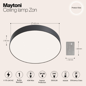 Потолочный светодиодный светильник Maytoni Zon C032CL-L48B4K