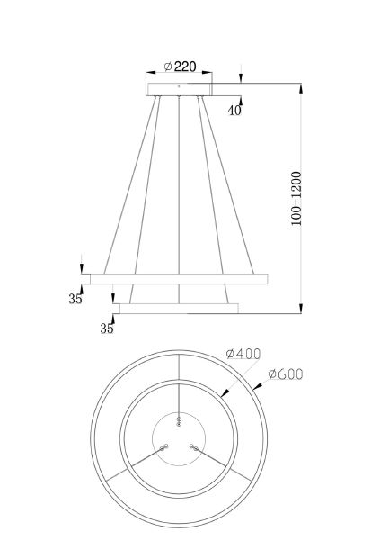 Подвесная люстра Maytoni Rim MOD058PL-L55BS4K