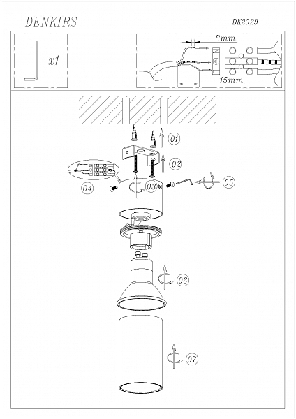 Накладной светильник Denkirs Dk2029 DK2029-BK