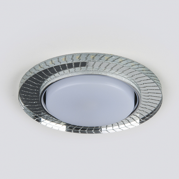 Встраиваемый светильник Elektrostandard 3033 GX53 CL/SL прозрачный/серебро