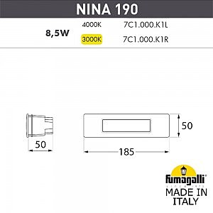 Уличный встраиваемый Fumagalli Nina 7C1.000.000.AYK1L