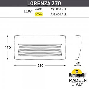 Подсветка для ступеней Fumagalli Lorenza AS3.000.000.AXP1L