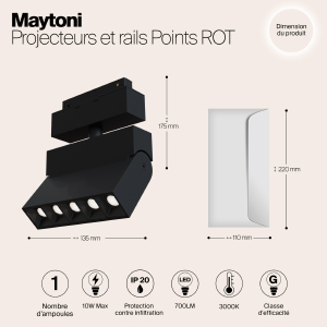 Трековый светильник Maytoni Points Rot Gravity TR015-2-10W3K-B