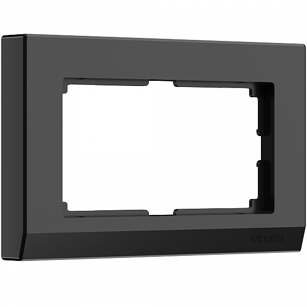 Рамка Werkel W0081808/ Рамка для двойной розетки (черный)