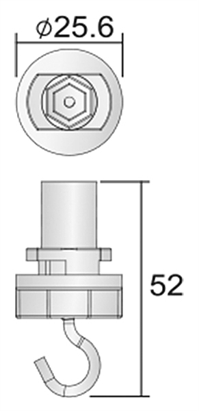 Крюк для 3-х фазной системы Deko-Light D Line 710062