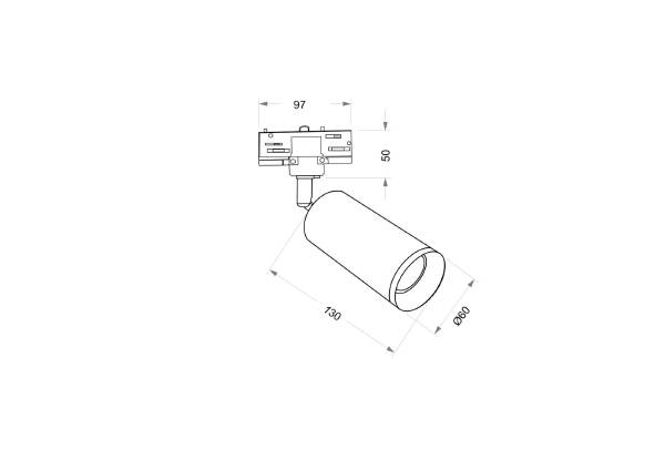 Трековый светильник Maytoni Focus Trinity TR028-3-GU10-B