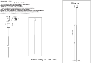 Светильник подвесной Crystal Lux CLT 035 CLT 035C1000 BL