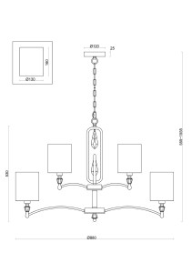 Подвесная люстра Freya Riverside FR1007PL-12BS