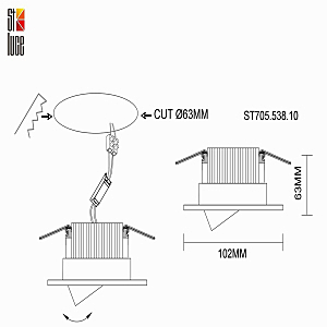 Встраиваемый светильник ST Luce ST705 ST705.538.10