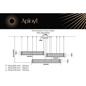 Подвесная люстра Aployt Nicoletta APL.026.03.100