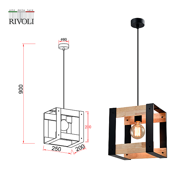 Светильник подвесной Rivoli Eve 5144-201