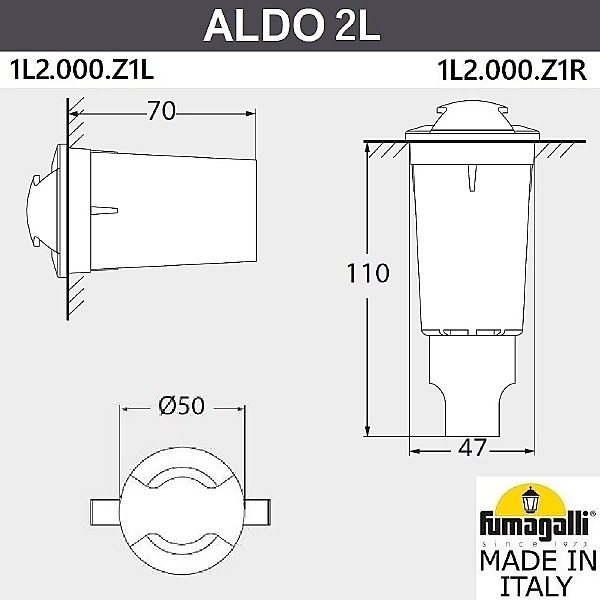 Уличный встраиваемый Fumagalli Aldo 1L2.000.000.AXZ1L