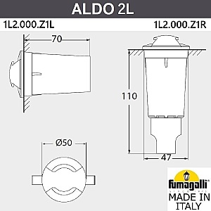 Уличный встраиваемый Fumagalli Aldo 1L2.000.000.AXZ1L