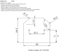 Заглушка для профиля-адаптера в натяжной потолок для магнитного шинопровода Crystal Lux Clt 0.223 CLT 0.223 06