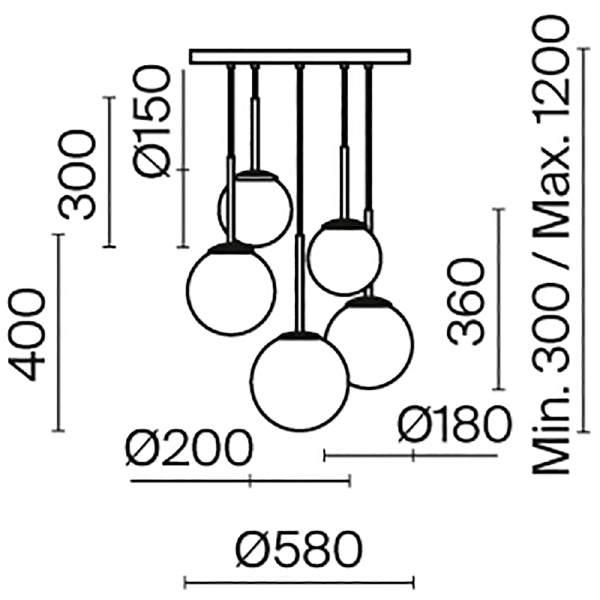 Светильник подвесной Maytoni Basic form MOD321PL-05W