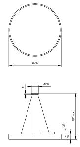 Светильник подвесной ЭРА Ring SPO-132-W-40K-088