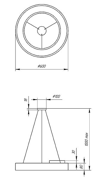Светильник подвесной ЭРА Ring SPO-133-W-40K-045
